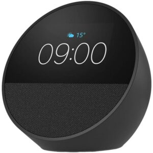 Speaker Amazon Echo Spot Alexa Smart com Relógio - Preto (2024) (caixa feia)