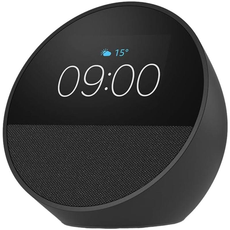 Speaker Amazon Echo Spot Alexa Smart com Relógio - Preto (2024) (caixa feia)